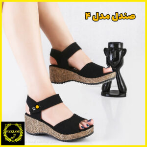 صندل زنانه پاشنه دار لژ کنف کشی