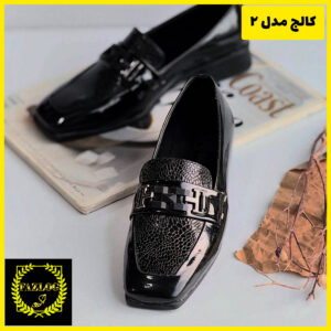 کفش زنانه ارزان مدل کالج زنانه براق مجلسی و رسمی سنگی