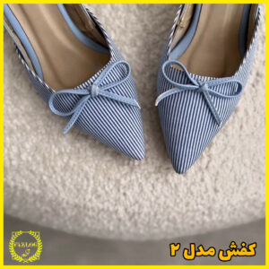 کفش مجلسی مدل کفش زنانه پاشنه دار راه راه
